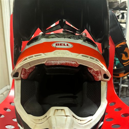 Bell Moto 9 Carbon Flex Orange Camo Tagger Designs Motocross Helmet