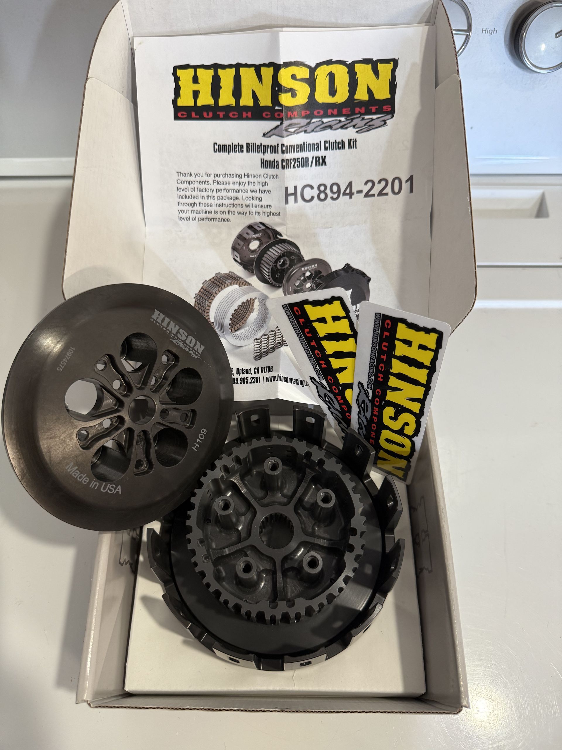 Hinson Billetproof Conventional Clutch Kit Honda CRF250R 2022