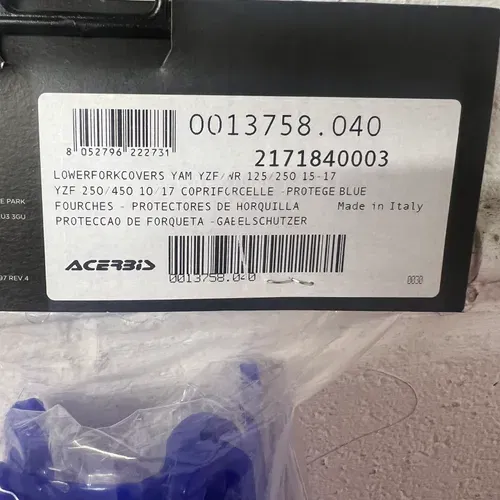 Brand New Blue Acerbis Front Fork Guards