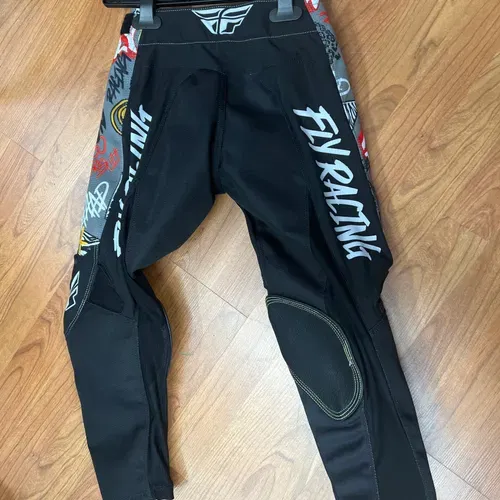 Fly Racing Graffiti Youth MX pants size 22 grey