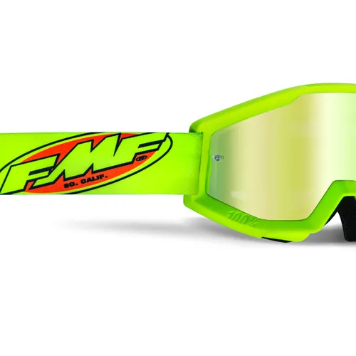 FMF Youth Yellow Vision Powercore Goggles - Gold Mirror Lens