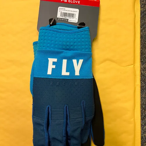 Fly Racing F-16 Gloves - Navy/Blue/White - Size 3X
