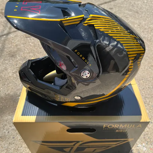 Fly Racing Formula Carbon Tracer Helmet - Gold/Black