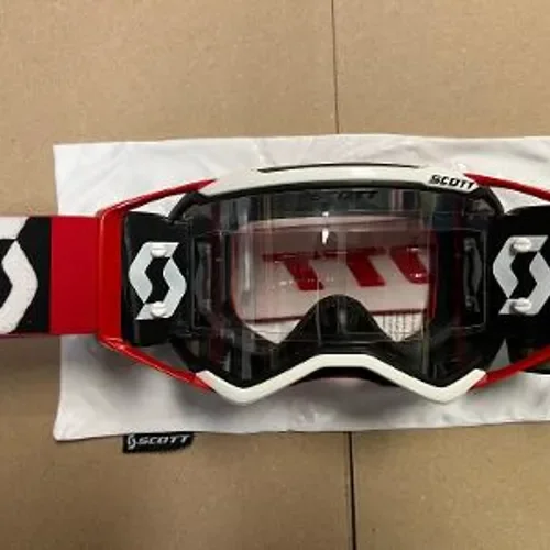 Scott Prospect WFS Roll Off Goggle - Red/Black Clear Lens