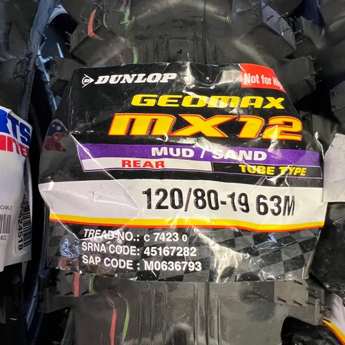 Dunlop MX12 Soft Terrain MX Rear Tire - 120/80-19"
