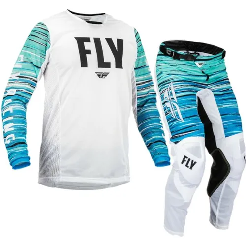 Fly Racing Kinetic Mesh Combo - White/Blue/Mint