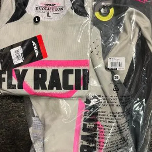 NEW Fly Racing Evolution DST Jersey/Pant Combo - Ivory/Black