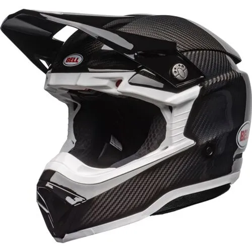 Bell Moto-10 Spherical Helmet - Gloss Black/White - Large