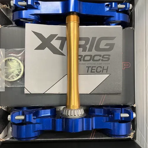 Xtrig Rocs Tech Triple Clamps Blue 25mm - Yamaha 06-25 YZ250