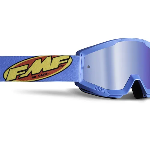 FMF Youth Cyan Vision Powercore Goggles - Blue Mirror Lens