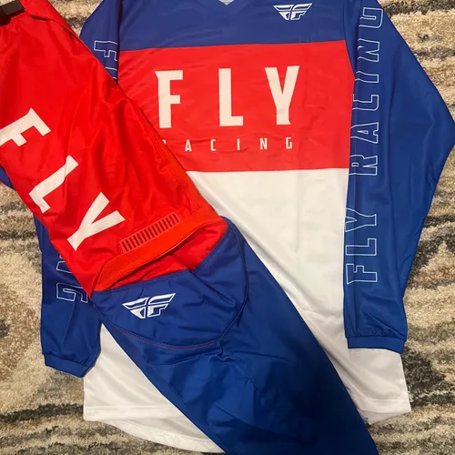 Fly Racing F-16 Gear Combo - Red/White/Blue
