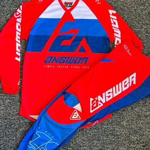 Answer Racing A23 Syncron CC Gear Combo - Red/White/Blue