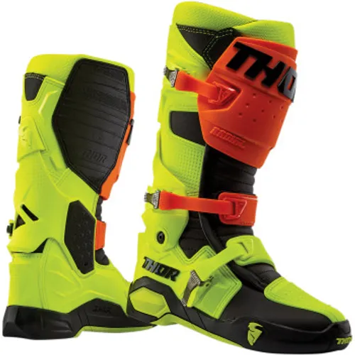 BIG SALE!!! Thor Radial MX Boots- Org/Flo/Yel - Size 12 Only