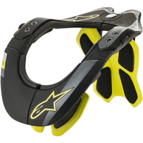 Alpinestars BNS Tech 2 Neck Support - Black/Yellow Fluo