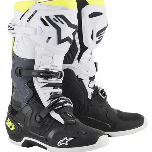 SALE!! Alpinestars Tech 10 Boots - Black/White/Yellow