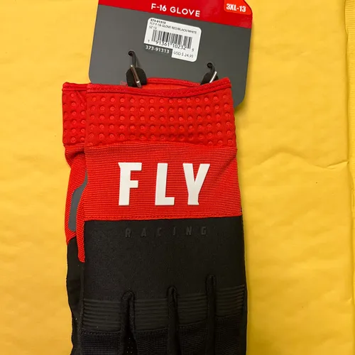 Fly Racing F-16 Gloves - Black/Red- Size 3X