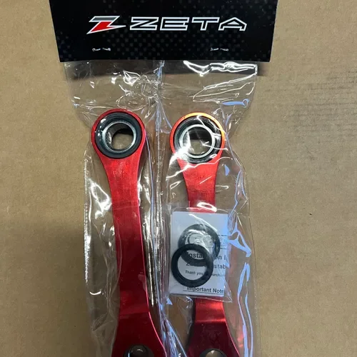 Zeta Adjustable Lowering Link - Honda 17-20 CRF450R - Red