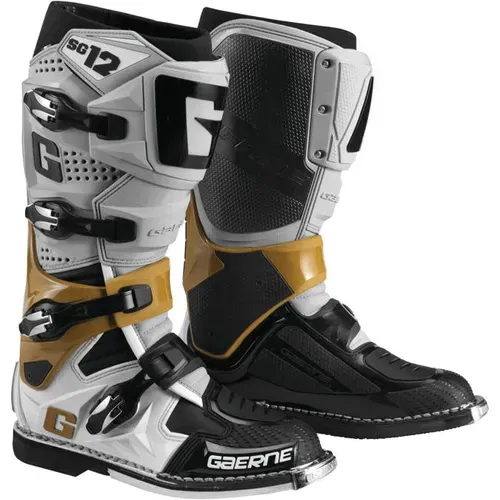 BIG SALE Gaerne SG 12 MX Boots Grey Magnesium White Size 10