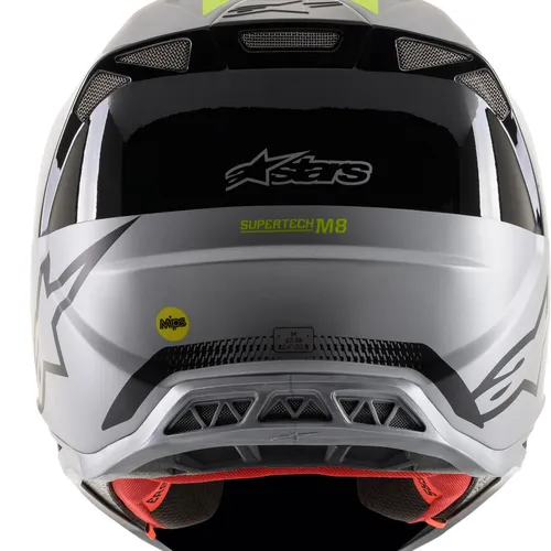 Alpinestars Supertech M8 Triple MIPS Helmet - Sil/Blk/Yel LG