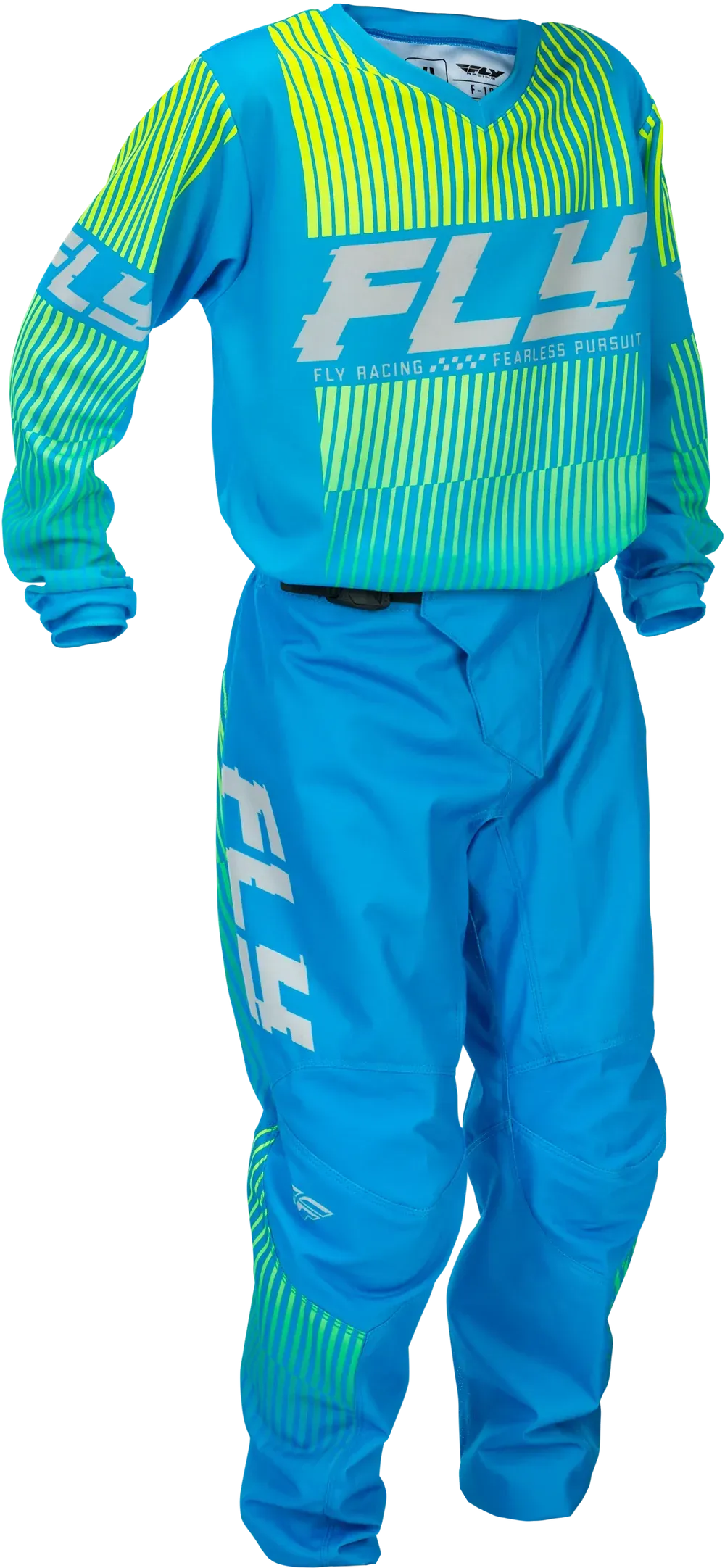 Fly Racing F-16 "YOUTH" Pant/Jersey Combo - Blue/Hi-Viz
