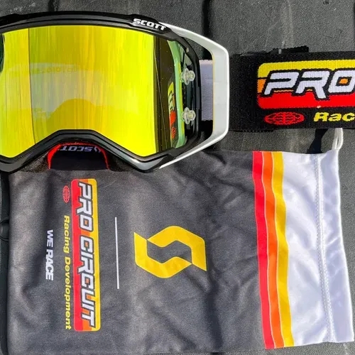 NEW!! Scott Prospect Pro Circuit Goggle - Yellow Chrome Lens