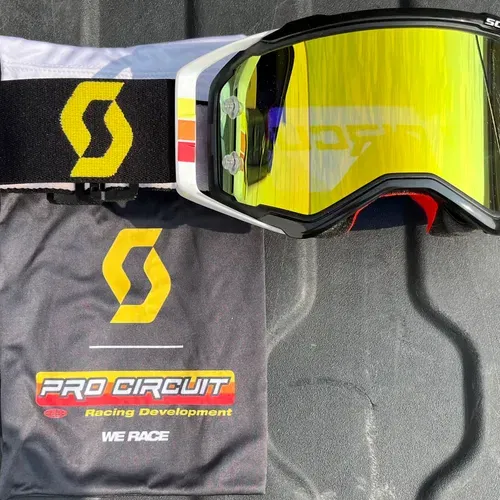 NEW!! Scott Prospect Pro Circuit Goggle - Yellow Chrome Lens