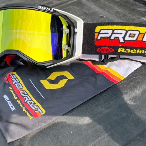 NEW!! Scott Prospect Pro Circuit Goggle - Yellow Chrome Lens