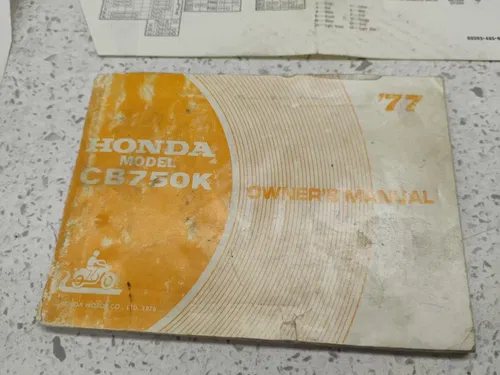 Vintage Honda OEM Owners Manual 1977 CB750 K CB750K 3134106 Warranty