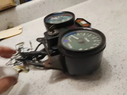 1977 Yamaha Xs 750 Speedometer Tachometer Ignition Gauges Xs 750 Speedo Tach