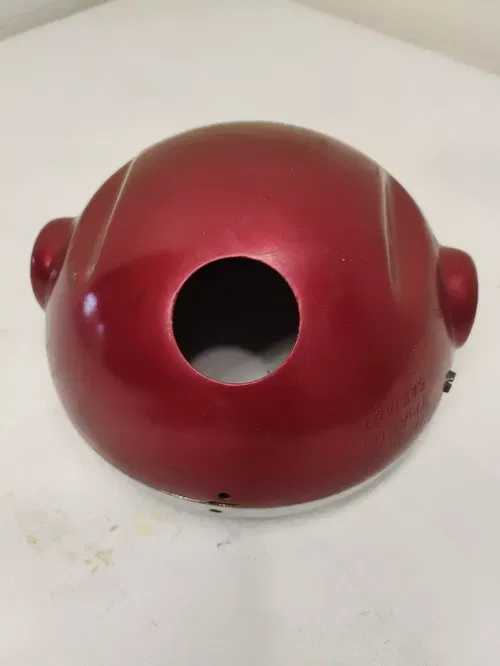 1972 YAMAHA DT2 ENDURO HEAD LIGHT BUCKET  CHROME RIM YHA-107 No LIGHT BULB Red
