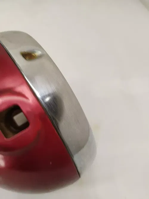 1972 YAMAHA DT2 ENDURO HEAD LIGHT BUCKET  CHROME RIM YHA-107 No LIGHT BULB Red