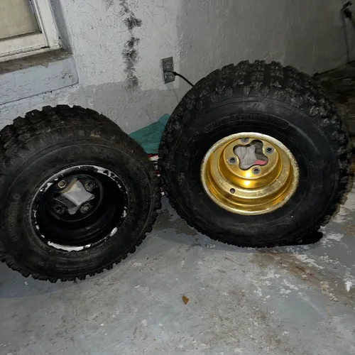 4 wheeler front and back rims & tires