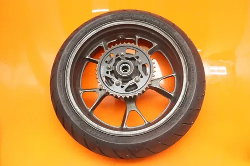 2006-2011 KAWASAKI NINJA ZX14 ZX14R OEM STRAIGHT REAR WHEEL BACK RIM W TIRE