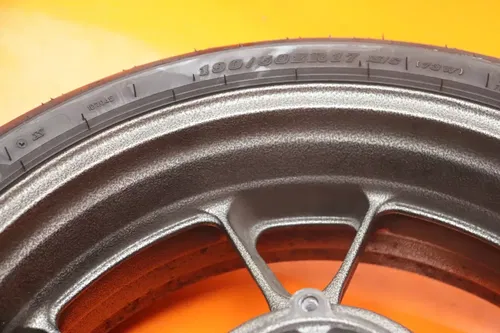 2006-2011 KAWASAKI NINJA ZX14 ZX14R OEM STRAIGHT REAR WHEEL BACK RIM W TIRE