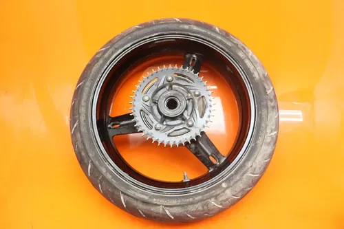 01-04 SUZUKI GSXR 1000 OEM STRAIGHT REAR WHEEL BACK RIM W TIRE