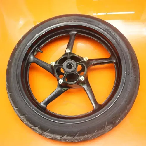 2004-2008 YAMAHA YZF R1 STRAIGHT FRONT WHEEL RIM W TIRE 5VY-25168-00-98