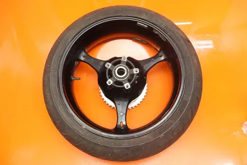 05-08 SUZUKI GSXR 1000 OEM STRAIGHT REAR WHEEL BACK RIM W TIRE