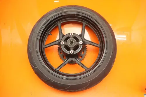 2007-2008 KAWASAKI NINJA ZX6R OEM STRAIGHT REAR WHEEL BACK RIM W TIRE