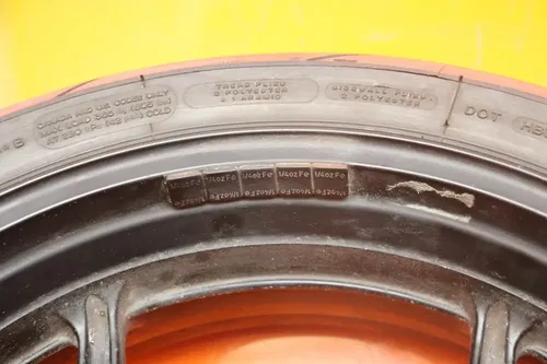 2007-2008 KAWASAKI NINJA ZX6R OEM STRAIGHT REAR WHEEL BACK RIM W TIRE