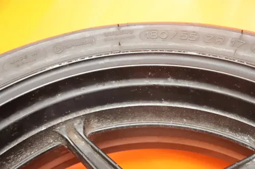 2007-2008 KAWASAKI NINJA ZX6R OEM STRAIGHT REAR WHEEL BACK RIM W TIRE