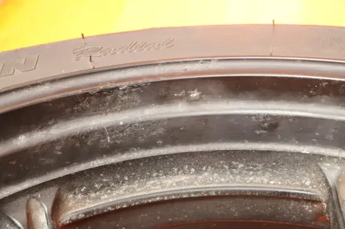 2007-2008 KAWASAKI NINJA ZX6R OEM STRAIGHT REAR WHEEL BACK RIM W TIRE