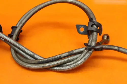 2001 2002 SUZUKI GSXR 1000 AFTERMARKET BRAIDED FRONT BRAKE CALIPER HOSES LINES