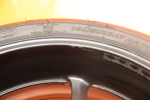 2004-2012 YAMAHA YZF R1 OEM STRAIGHT REAR WHEEL BACK RIM W TIRE
