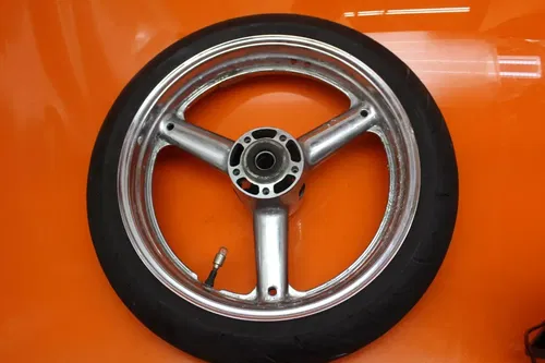 99-07 SUZUKI GSXR1300R BUSA OEM CHROME FRONT WHEEL RIM W TIRE 54111-33E10-35W