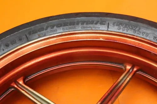 2005 2006 KAWASAKI NINJA ZX6R OEM STRAIGHT FRONT WHEEL RIM W TIRE
