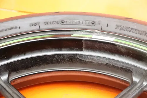09-12 2011 KAWASAKI NINJA ZX6R STRSAIGHT OEM FRONT WHEEL RIM W TIRE NO DENTS