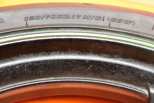 09-12 2011 KAWASAKI NINJA ZX6R STRSAIGHT OEM FRONT WHEEL RIM W TIRE NO DENTS