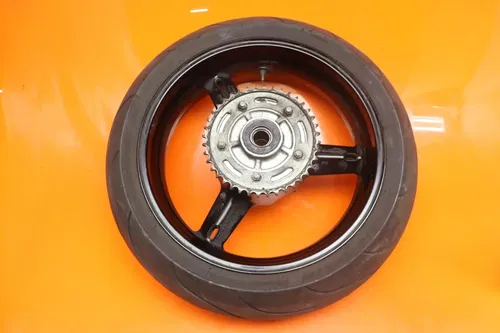 2003-2007 SUZUKI SV1000S OEM STRAIGHT REAR WHEEL BACK RIM W TIRE