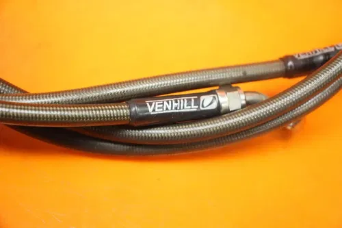 02-03 KAWASAKI NINJA ZX9R AFTERMARKET VENHILL BRAIDED FRONT BRAKE CALIPER HOSES