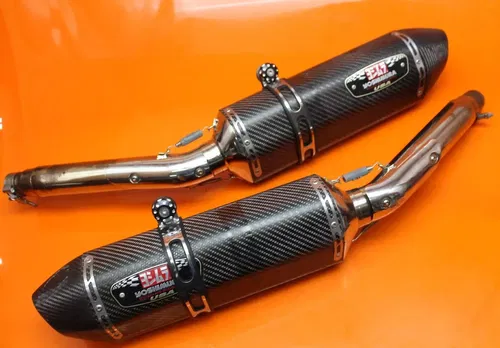 08-19 SUZUKI BUSA GSXR1300R CARBON FIBER YOSHIMURA EXHAUST PIPE DUAL MUFFLERS